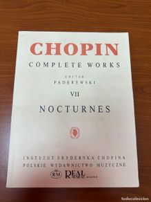 Musical scores: Chopin Nocturnes Paderewski VII